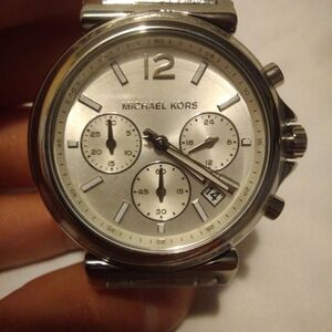 Michael Kors Maren MK7509 Chronograph 40mm Silver Leather Ladies Watch